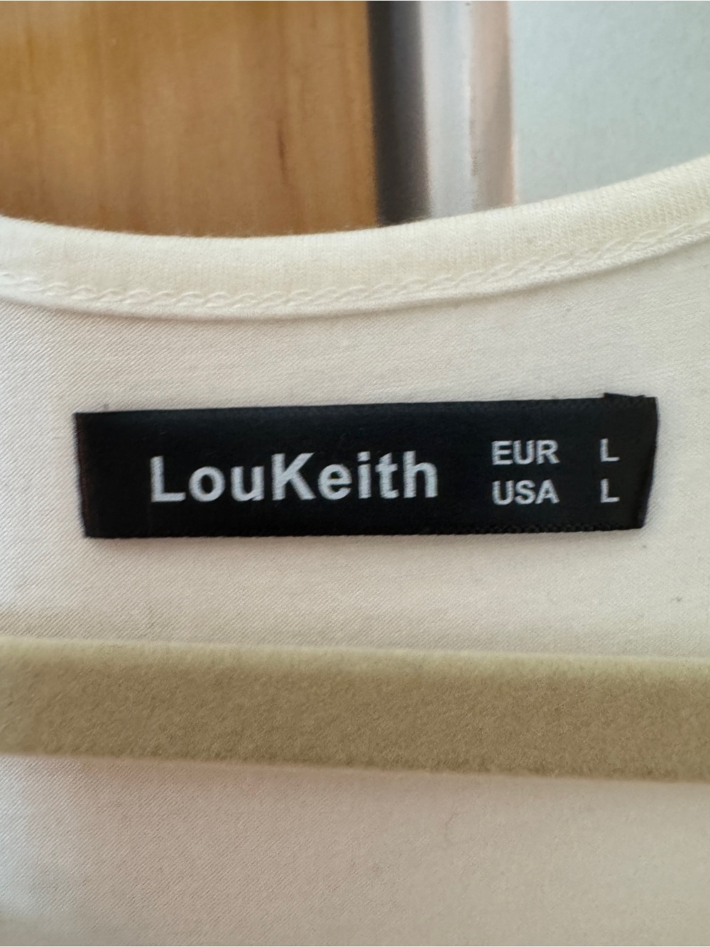 Lou Keith White High Neck Tank Top Stretch - Picture 3 of 5